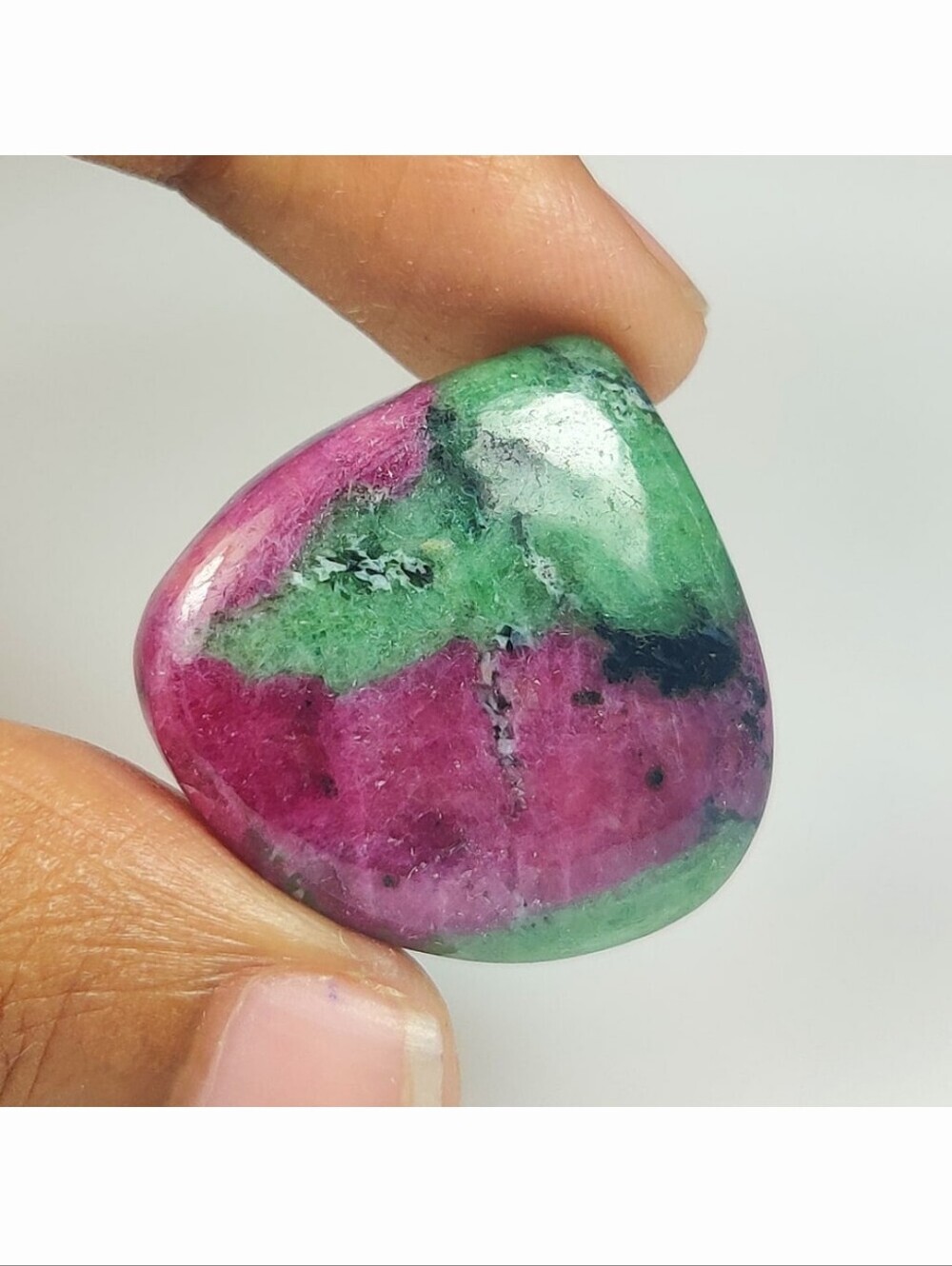 37.08 Ct Natural Ruby Zoisite Pear Cab